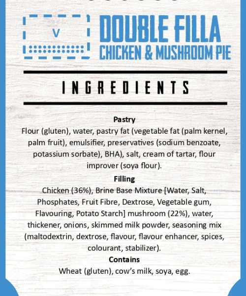 Double Filla - Chicken & Mushroom