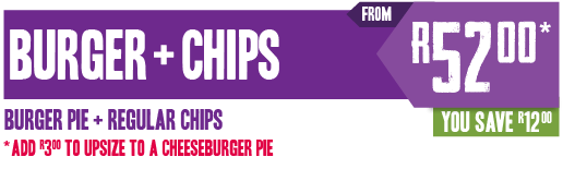 King Pie Burger and Chips Combo with a Buddy